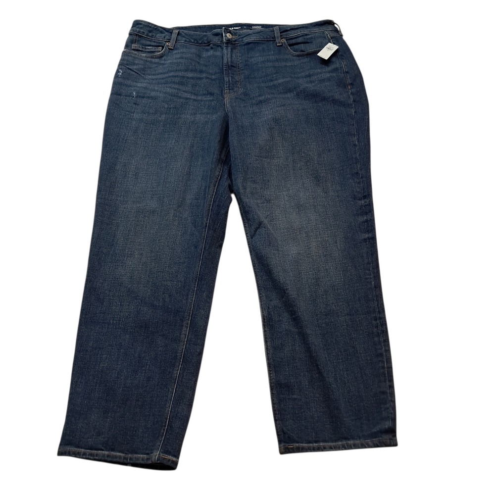 NWT Old Navy Jeans‎ Women's 20 Blue Extra High Rise Straight Medium Wash